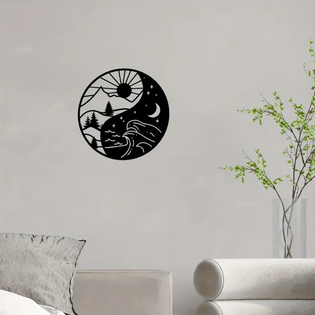 

Декор на стену Луна солнце и звезды, тематический Декор Солнца и Луны, настенные художественные украшения, Настенный декор, металлическая подвеска