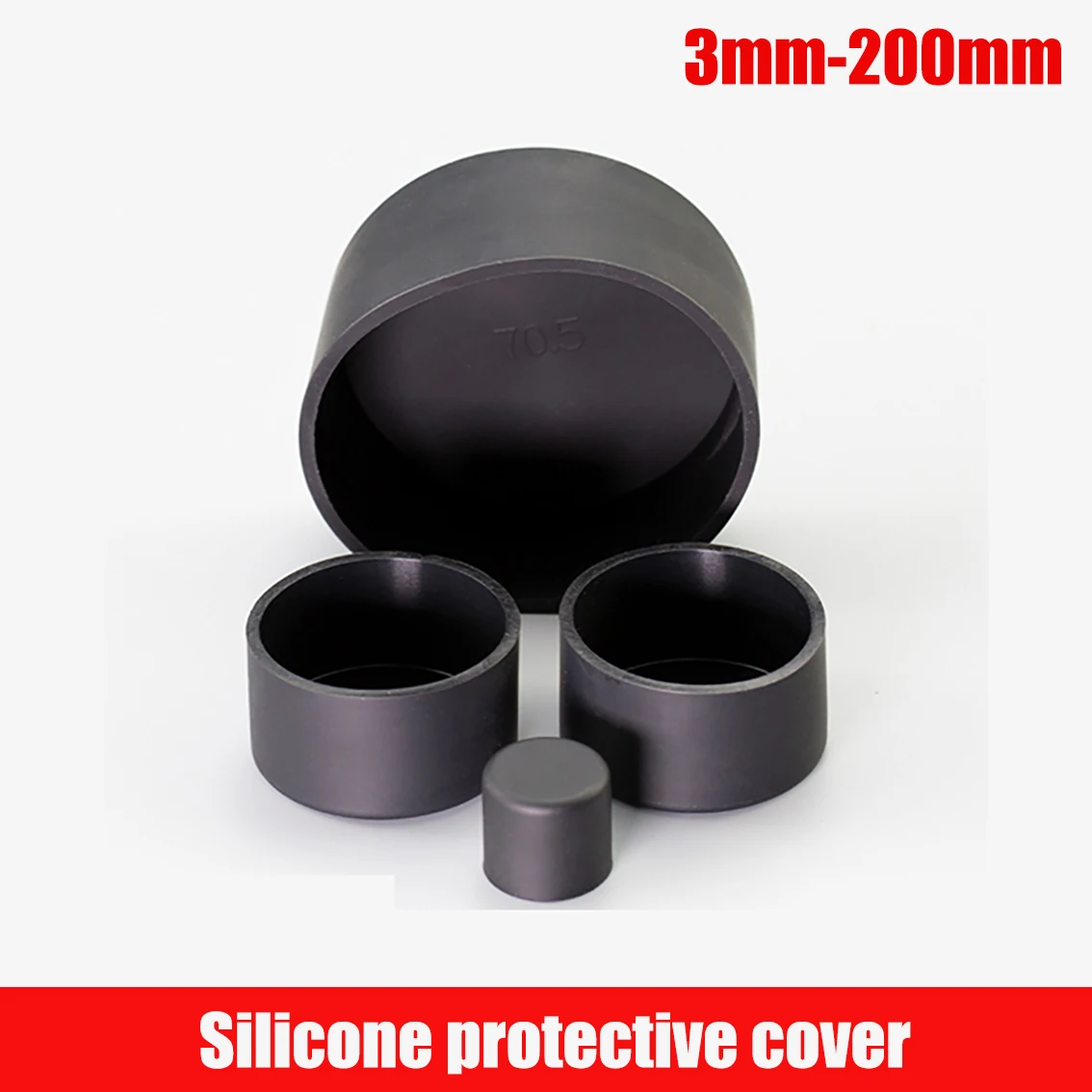 Black Silicone Rubber Round Caps - Versatile Dust Seal and End Stopper Protection Cover