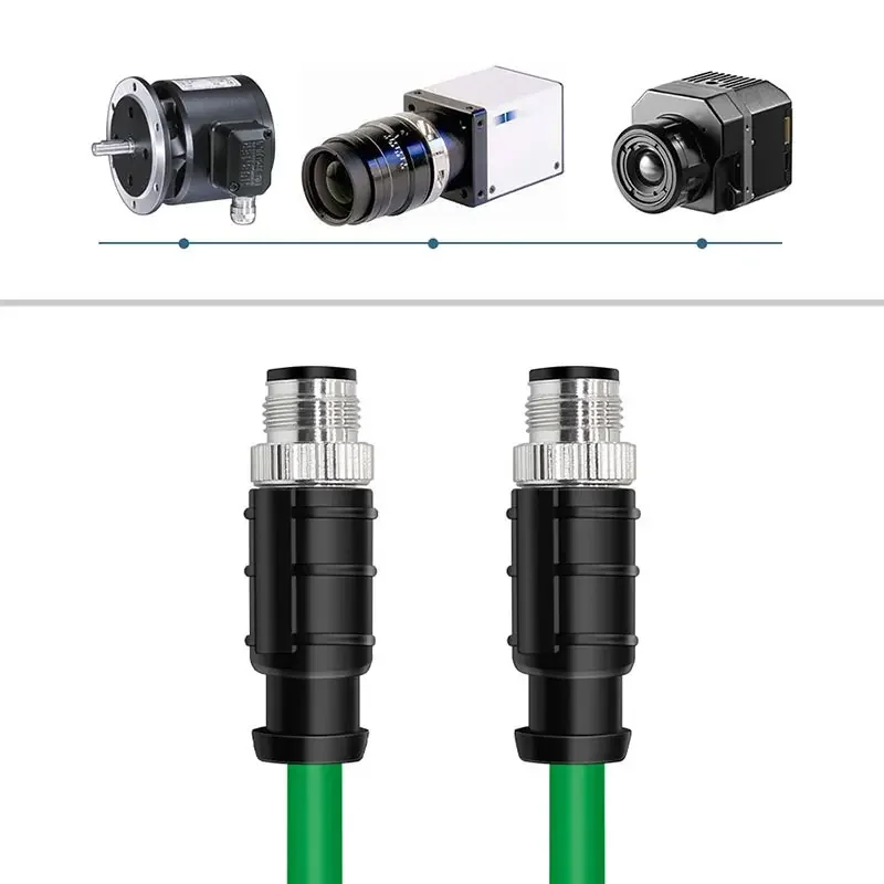 Cavo Ethernet M12 A RJ45 Cat6 - Schermato, IP67, 3 Metri Per Robot, Sensori, Telecamere Industriali - Foto 4