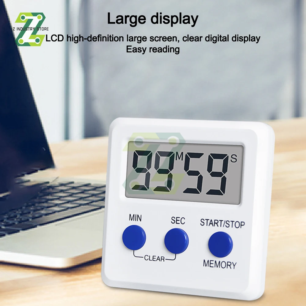 Enhanced Digital Timer with LED Display - Versatile for Kitchen, Sports, Study, and More