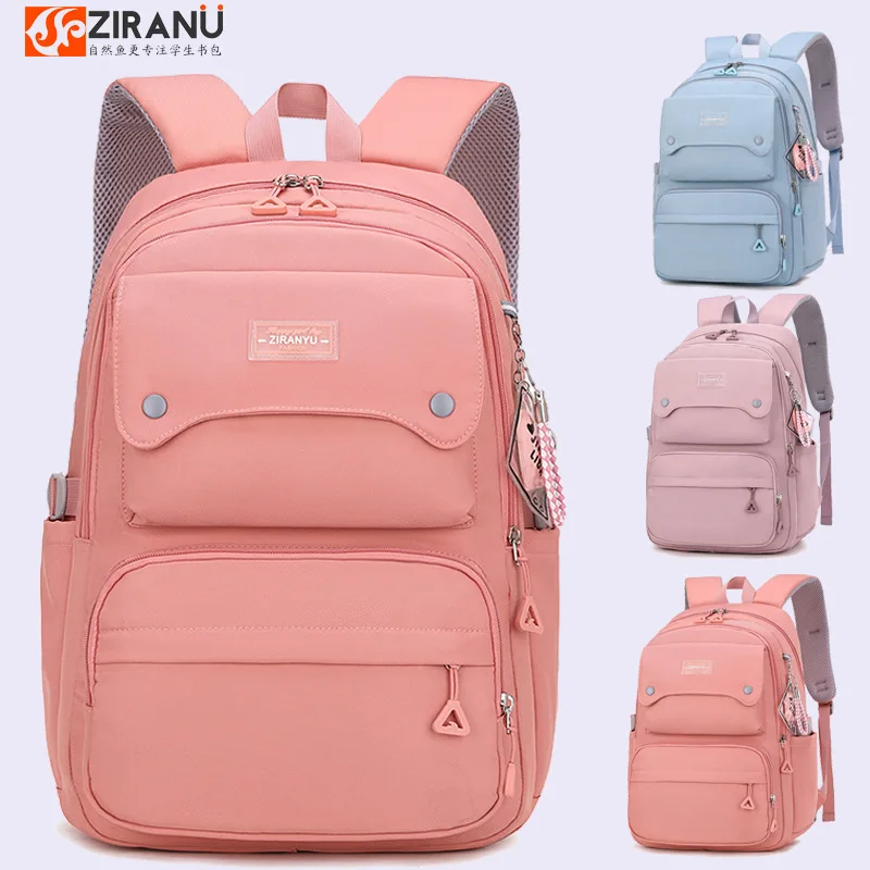 

Middle School Students Schoolbag High Quality Nylon Waterproof Large Capacity Teen Girls Cute Backpacks School Backpack Book Bag