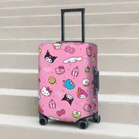 Hello Kitty My Melody Kuromi Suitcase Cover Cute Cat Animal Travel Protection Flight Useful Luggage Accesories 1