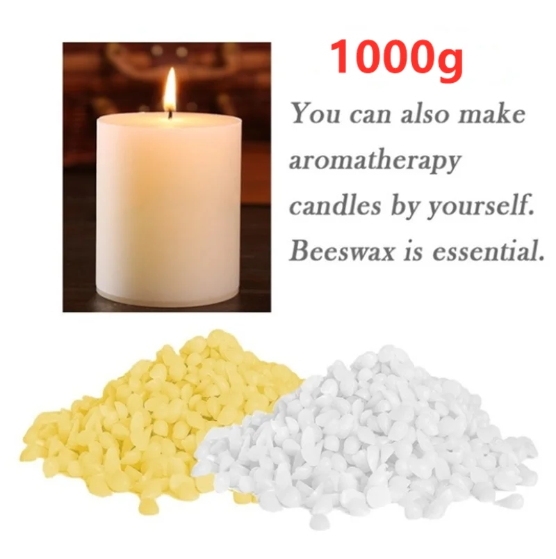 NEW 1KG Beeswax Particles Natural Raw Materials For Candle Making DIY Handcraft Lipstick Cosmetics Wax Candle Accessories