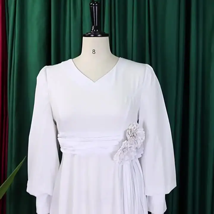 knee length dresses for ladies Green convertible wrap dress - Frida Essential Long main image 0