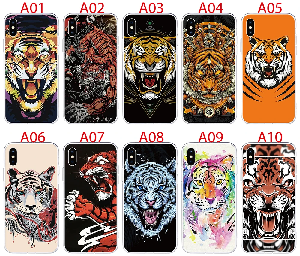 Custodia Per Telefono Per Sony Xperia Xa3 Xa2 Plus Xa1 Xa Ultra X Compact Soft Tpu Anime Tiger Cover Posteriore Per Sony Xa2 Ultra Case