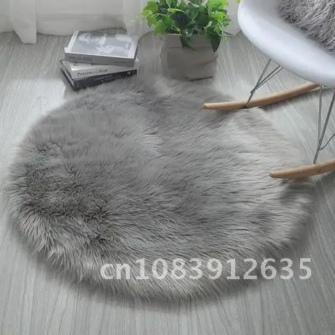 

Rugs Soft Round Super Fur Shaggy Fluffy Carpets Nordic Bedroom Floor Mat Long Pile Home Decor Kid Room Furry Rug