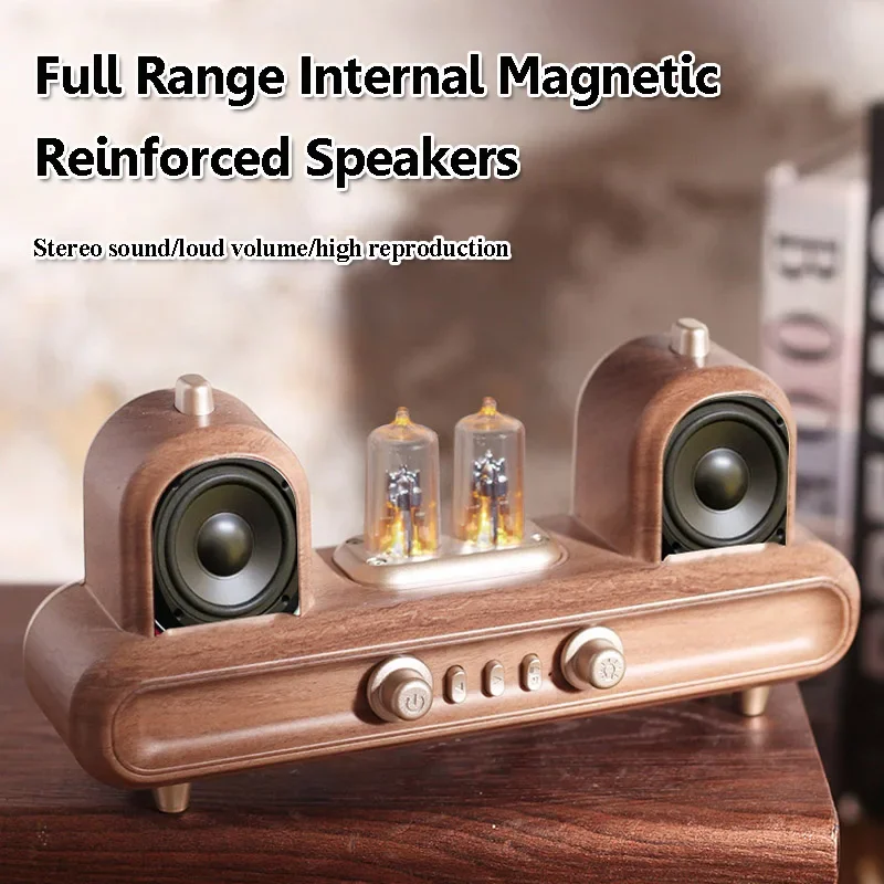 High-quality Bluetooth Speaker Bedside Atmosphere Lamp Retro FM Radio USB TF Player Vintage Desktop Ornaments Audio Gifts AS33