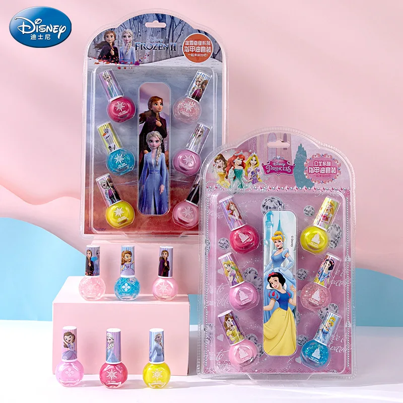 

Disney girls frozen Nail Polish Set Princess Cosmetics Play House Toy Nail Polish princess Fashion Toys gift