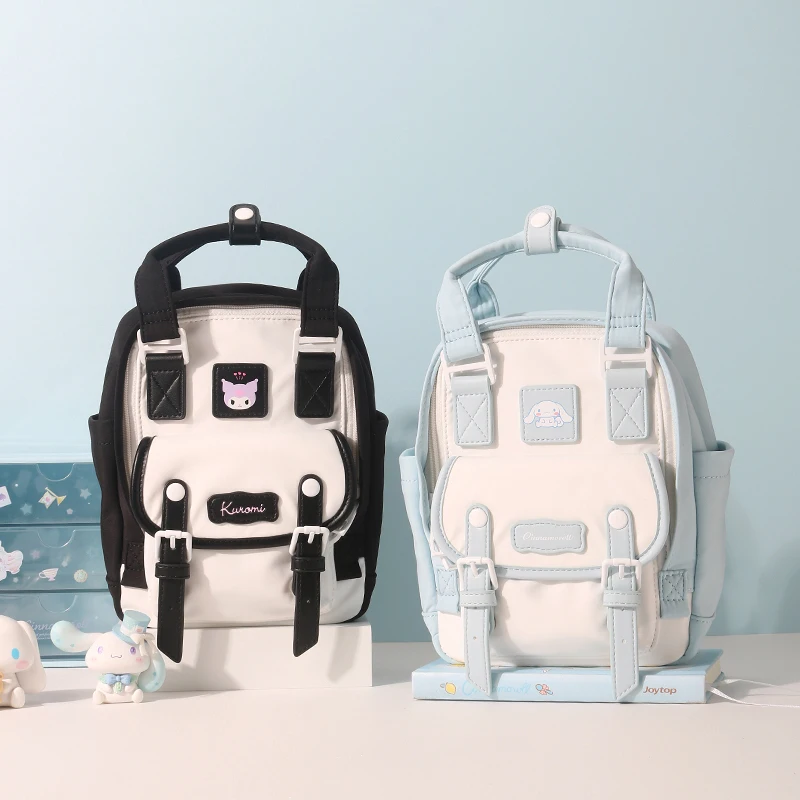 

Kawaii Sanrios Doll Backpack Dual-purpose Shoulder Slant Bag Cinnamoroll Kuromi Mini School Bag Shoulder Bag Gift for Friends
