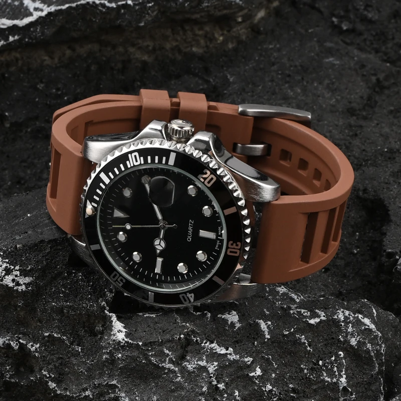 Premium FKM Fluoro Rubber Quick Release Waterproof Watch Strap with Stainless Steel Buckle