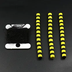 Fly Tying Buoyant Foam Cylinders for Insect Body Extensions - 7cm Long (8mm 5pcs black)