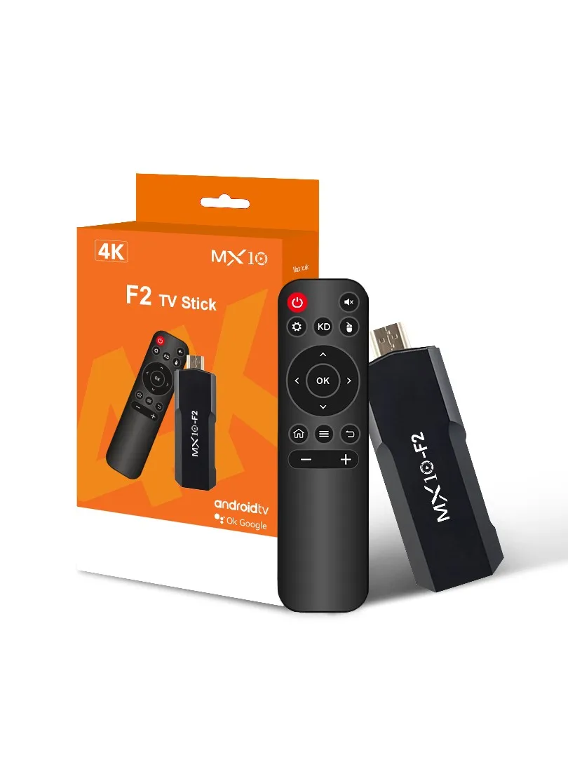 מקל טלוויזיה אנדרואיד MX10 F2 Allwinner RK3228A ARM Mali-400 MP2 WiFi 2.4G/5G+BT4.0 מקל טלוויזיה Fire 4K אנדרואיד 11