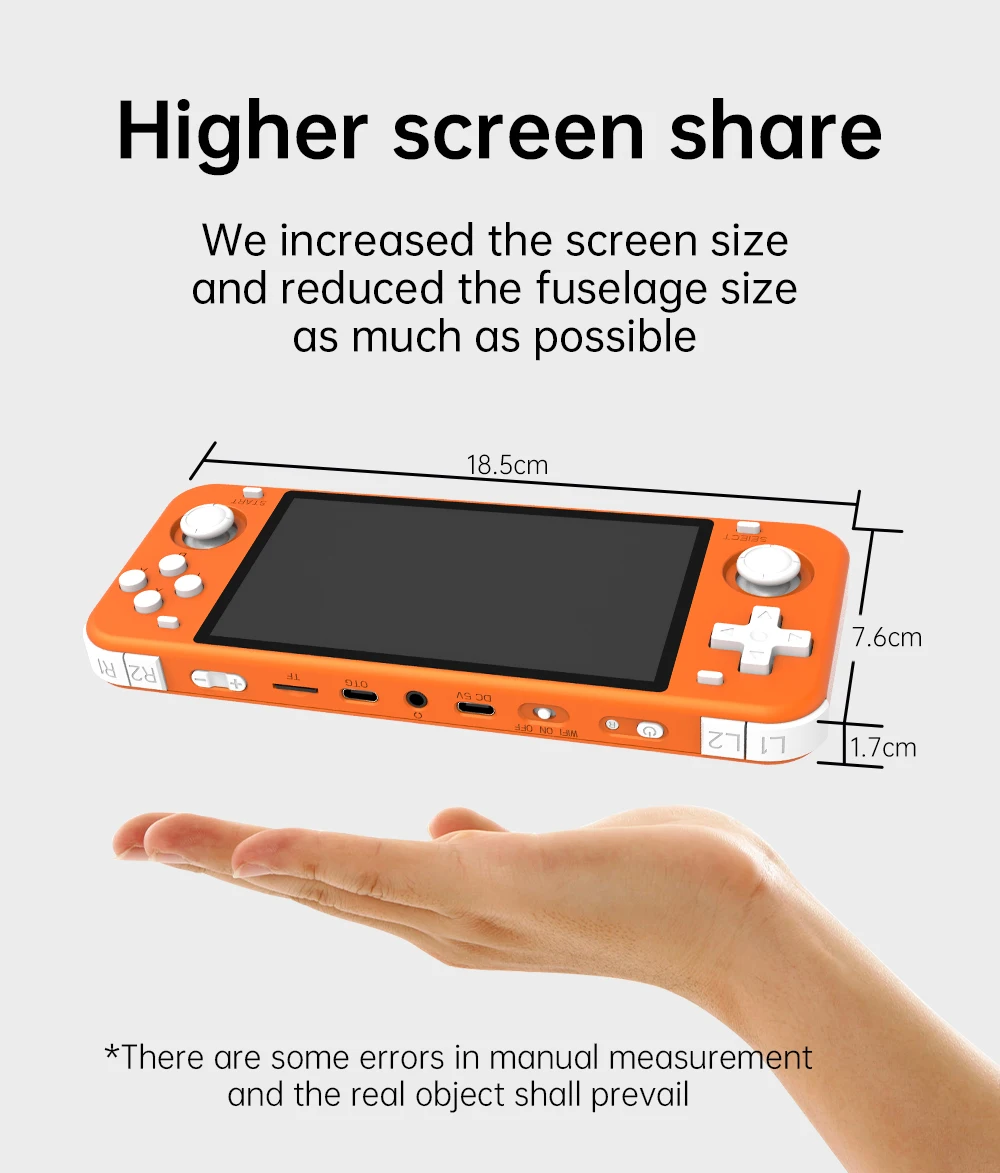 POWKIDDY RGB10max Retro Open Source System Handheld Game Console RK3326 RGB10 MAX 5-Inch IPS Screen 3D Rocker Children's Gift