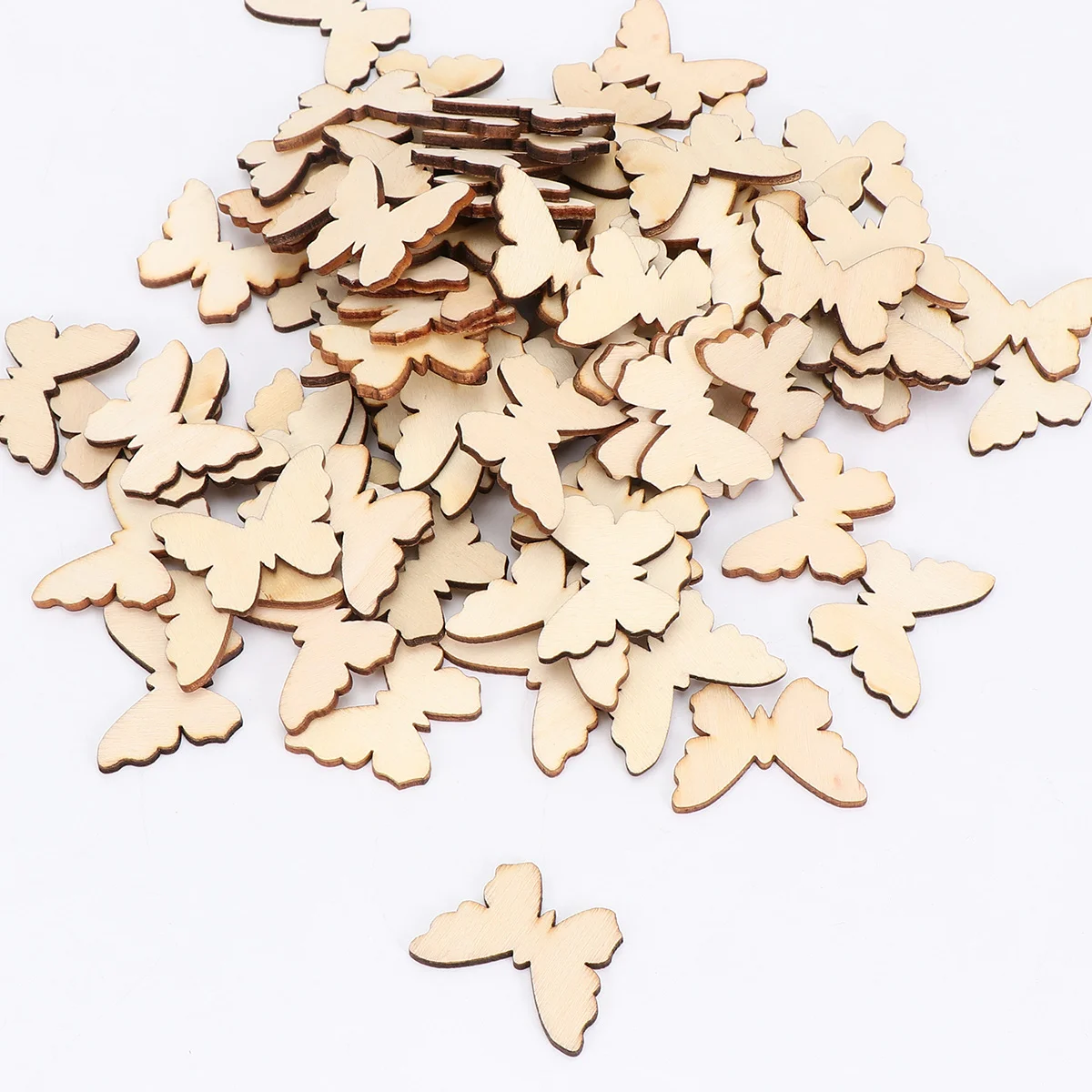 

Butterfly Wood Chips 100pcs Crafts Wooden Decoration Ornament Slice for Shelves