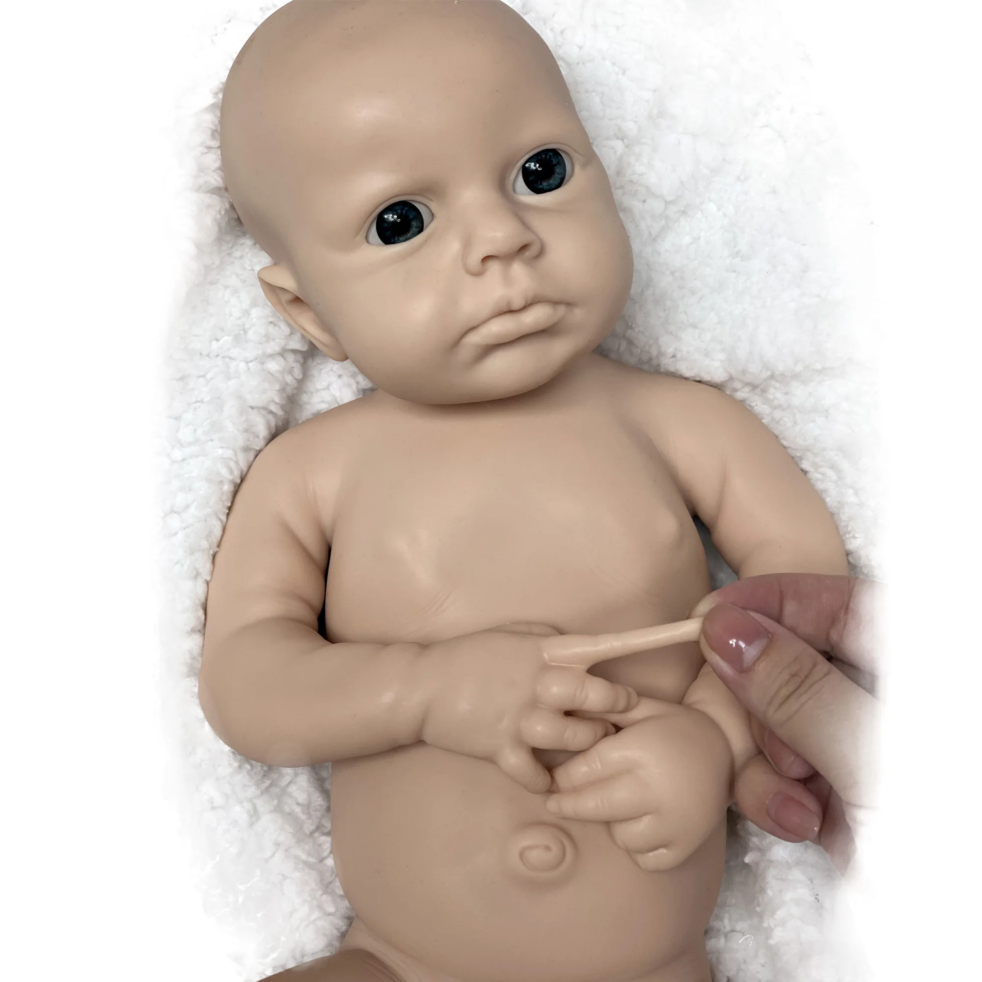 18 Inch Loulou Boy Full Body Bebe Silicone Doll Handmade Bebe