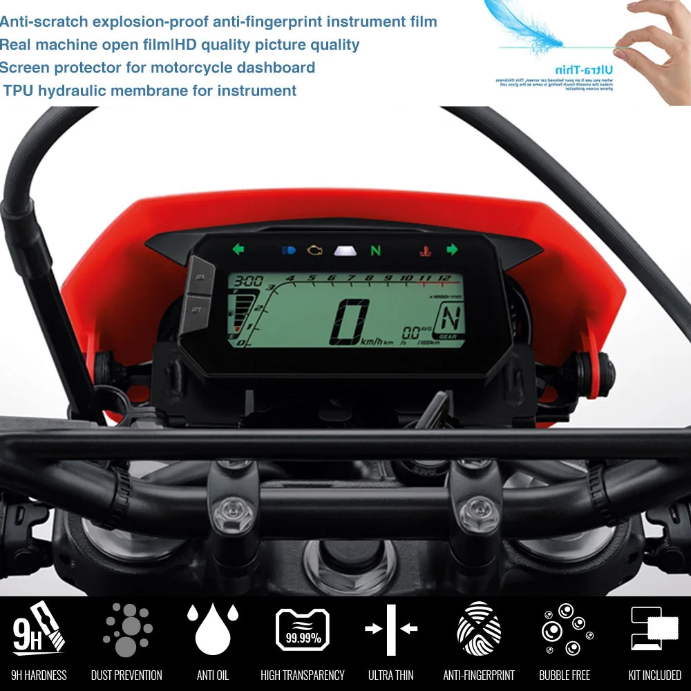 For Honda CRF300L CRF300 Rally CRF 300 L CRF 300L Motorcycle Instrument Film Scratch Cluster Screen Dashboard Protection