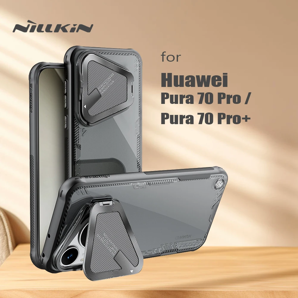 

Чехол для Huawei Pura 70 Pro Plus Nillkin iceblade Prop прозрачная защита прозрачной камеры с подставкой задняя крышка для 70 Pro Plus