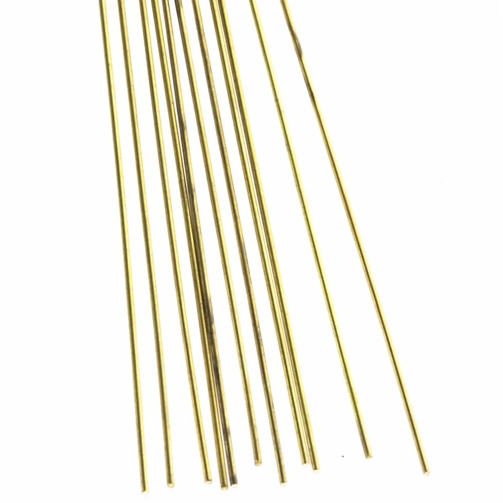 10pcs1.6x250mm Brass Rods Wires Sticks Gold For Repair Welding Brazing Soldering