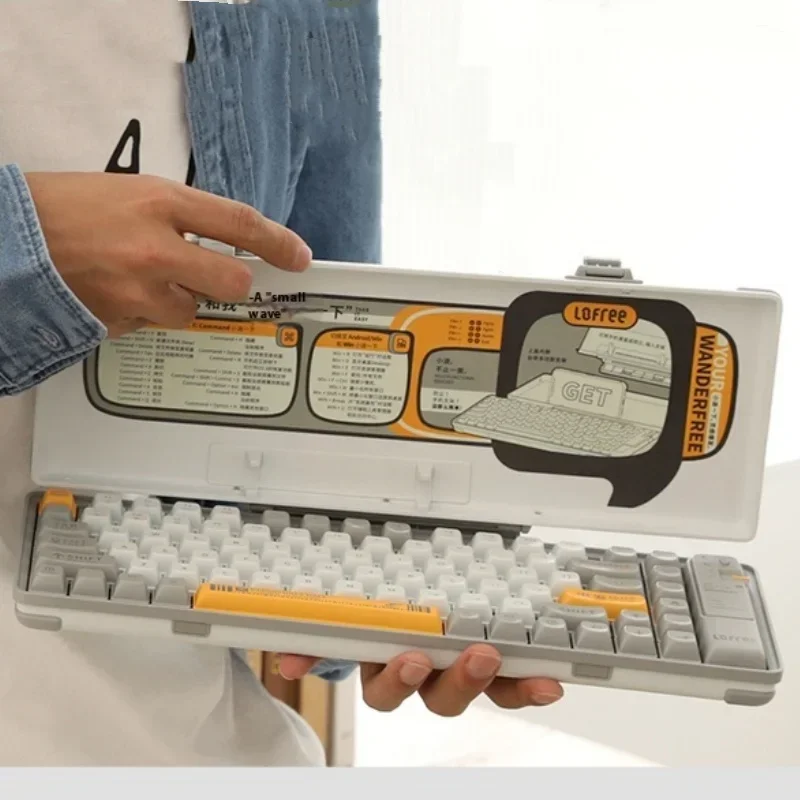 Lofree Portable Tea Axis Mechanical Keyboard 84 Keys Suitable for Bluetooth Wireless Ipad Game Office Dual-use Computer Notebook