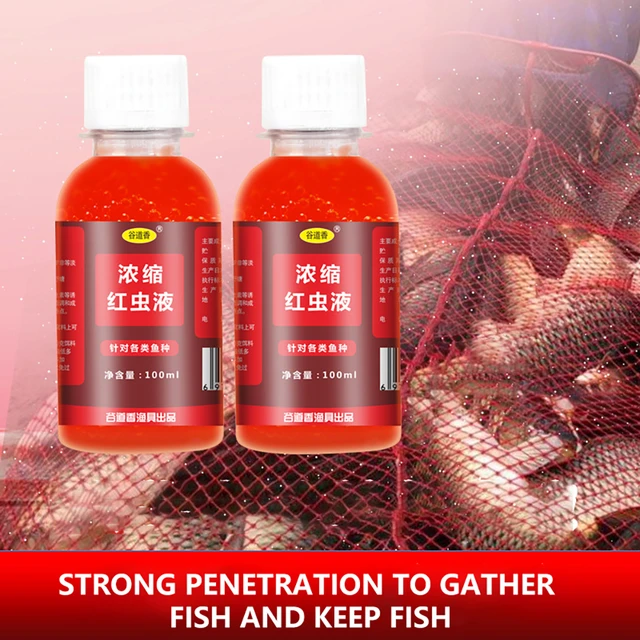 Concentrated Red Worm Liquid Multipurpose Concentrated Fish Bait Additive  Permeability Strong Fish Attractant Winter Accessories