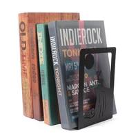New Style Deer Book Ends Heavy Book Stand Book rack Hollow Iron Bookends Stand Shelf Writing Desk Home Desk Stationery 1