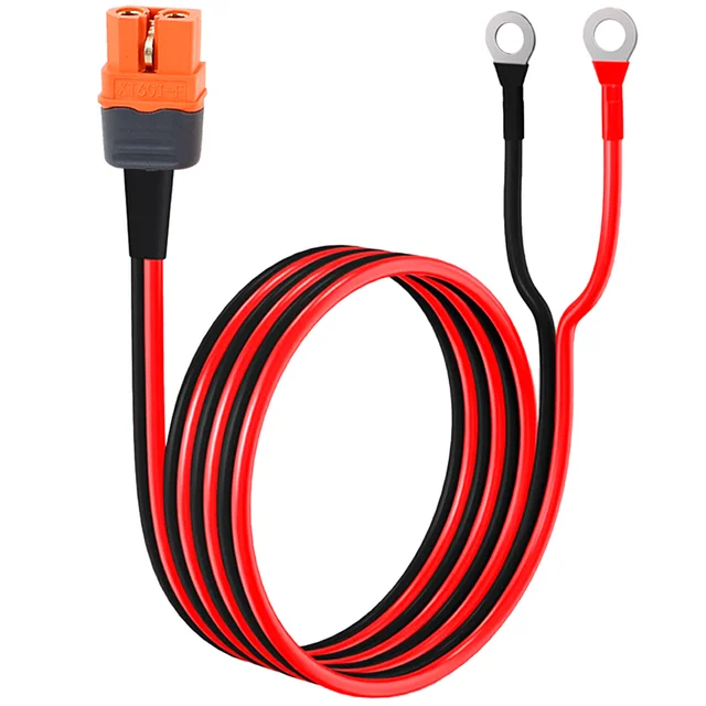 XT60i ถึง O แหวนตาไก่ Terminal ปลั๊กสายเชื่อมต่อ 10AWG RC ESC Charger ด้านข้างสําหรับ RC LiPo แบตเตอรี่ FPV Racing 1