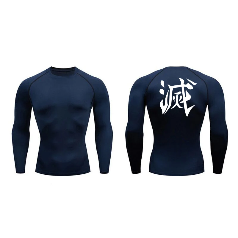 Demon Slayer Print Compression Shirts for Men Gym Workout Fitness Undershirts Short Sleeve Quick Dry Athletic Tees T Shirt Tops short sleeve t shirt sport t shirt running t shirt running t shirts fitness clothes compression t shirt men t shirts men undershirts