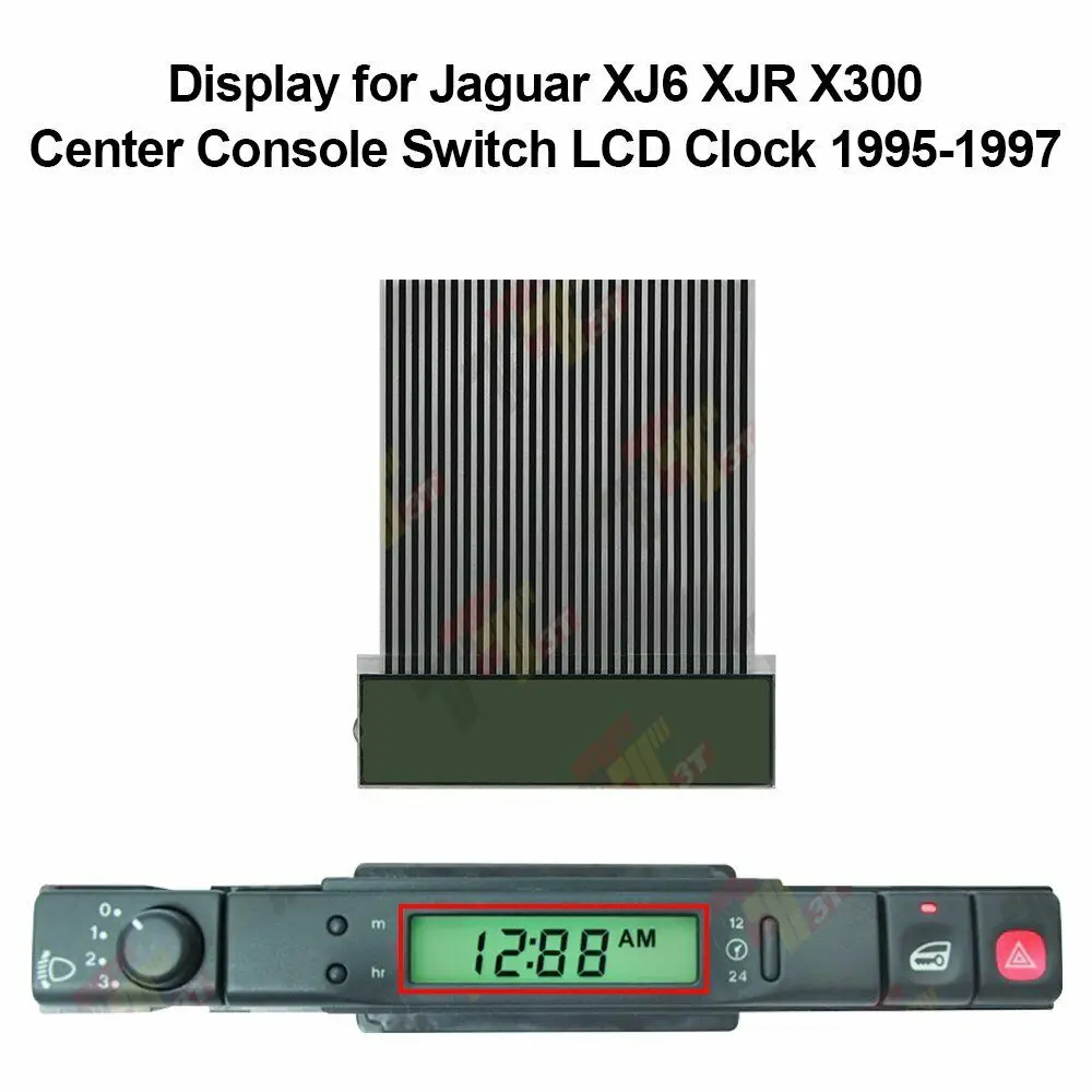 

LCD Clock Display for Jaguar XJ6 XJR X300 Center Console Switch 1995-1997