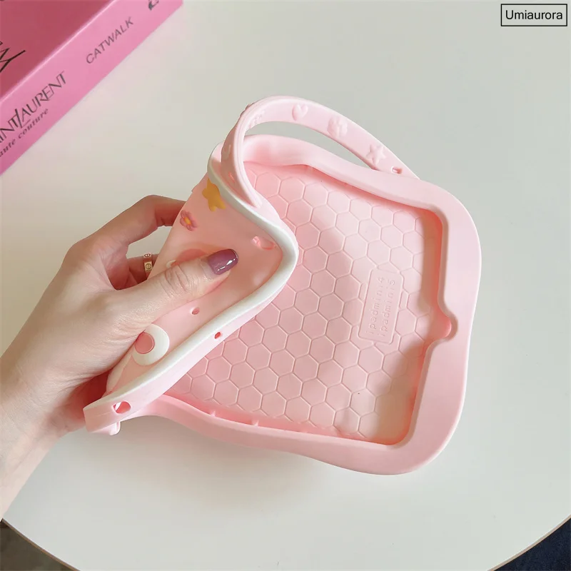 Kids Silicone Cartoon Hand Ring Suporte Capa para Ipad Air 9.7 Mini Pro 10.5 11 7th 8th ° 102 10 ° Gen 109 2023 - Imagem 4