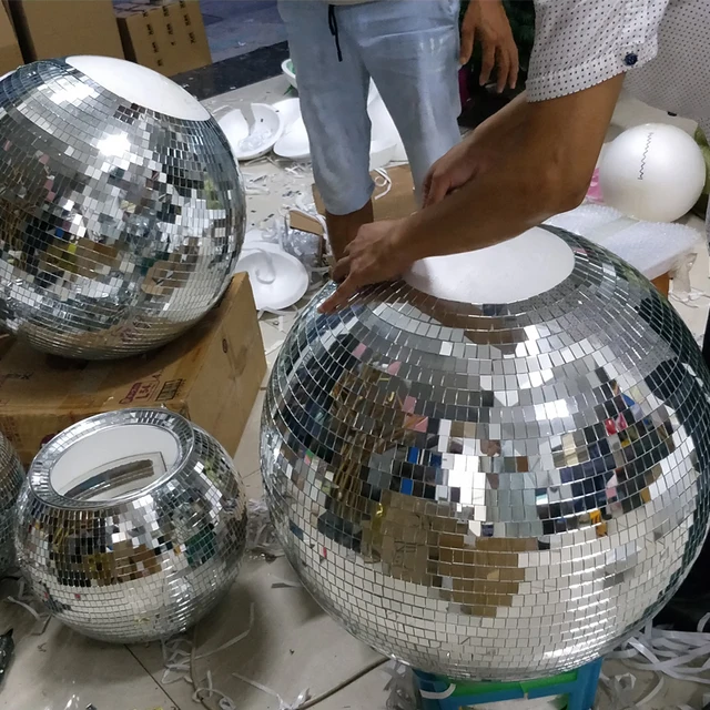 12 Sfere Da Discoteca Argentate 2cm - Decorazioni Per Feste E Natale - Foto 7