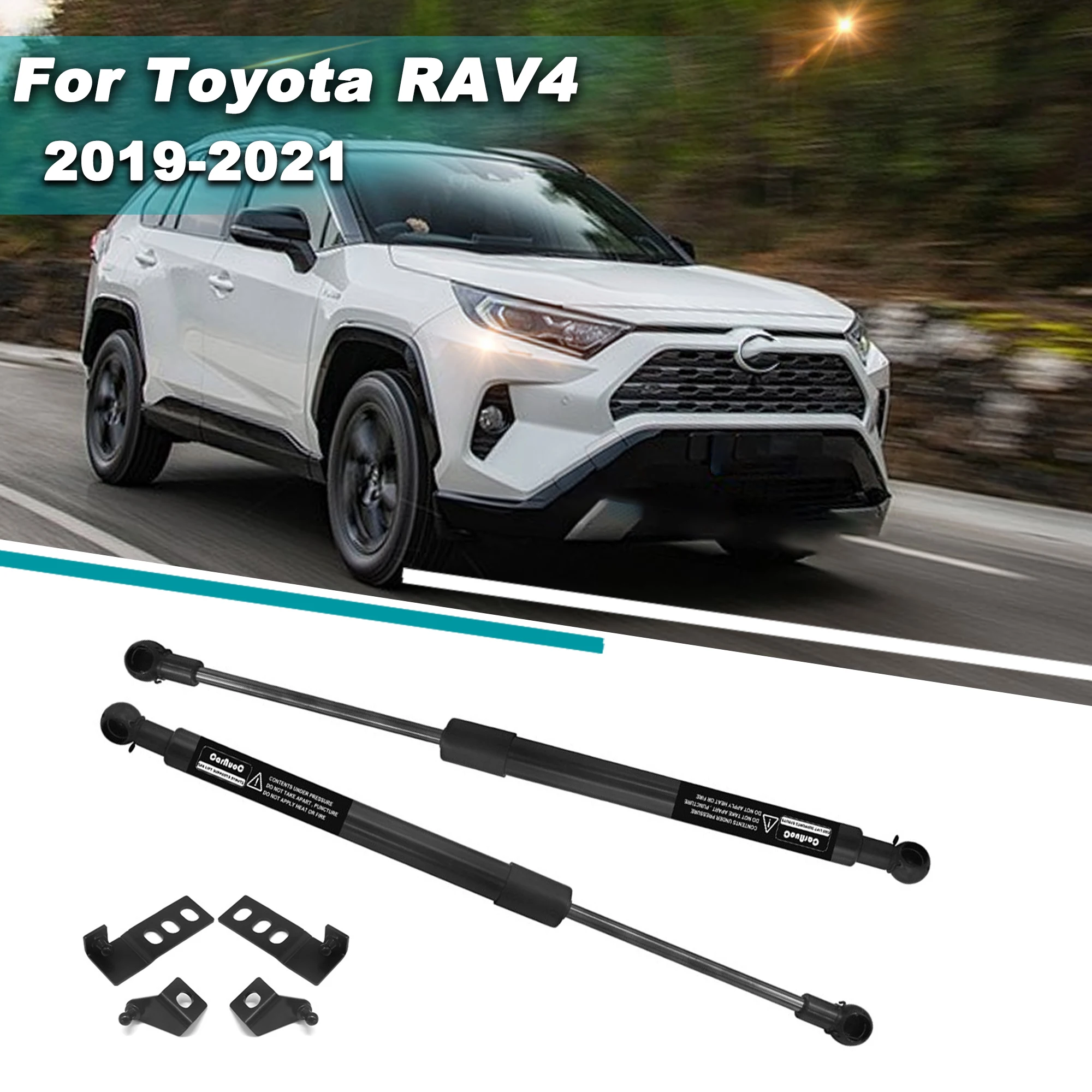 

Для Toyota RAV4 подъемник передней капота автомобиля, газ набор распорок 2019 2020 2021 Вспомогательные аксессуары для амортизации двигателя