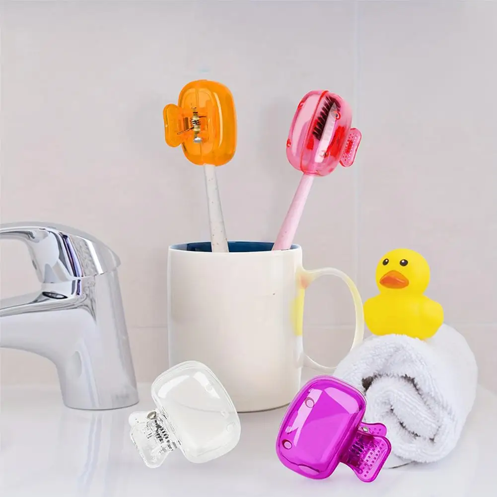 ravel Toothbrush Head Covers Dustproof Protective Cover Cap Brush Pod Case Protective Portable Plastic Clip For Household Travel