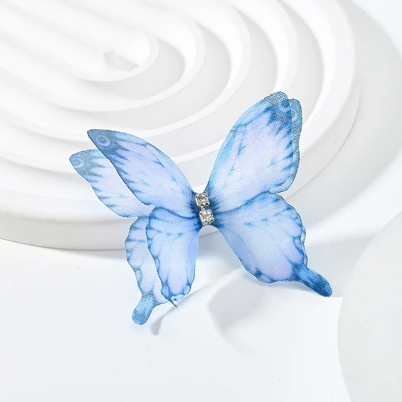 5cm 20pcs 3D Butterfly Appliqué Mesh Patch for DIY Crafts and Decorations