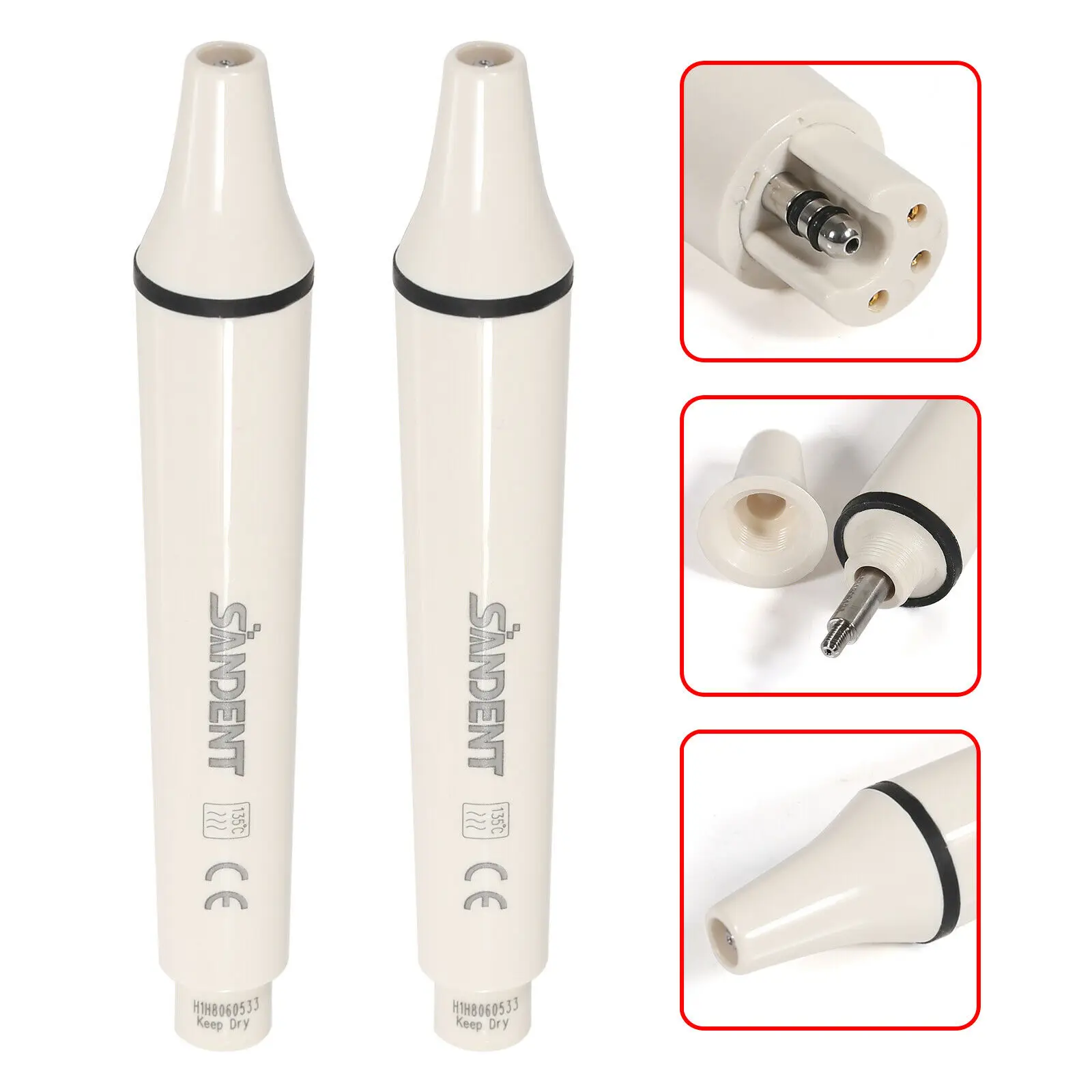 

2PCS Dental Ultrasonic Piezo Scaler Handpiece Fit EMS Cavitron Tips