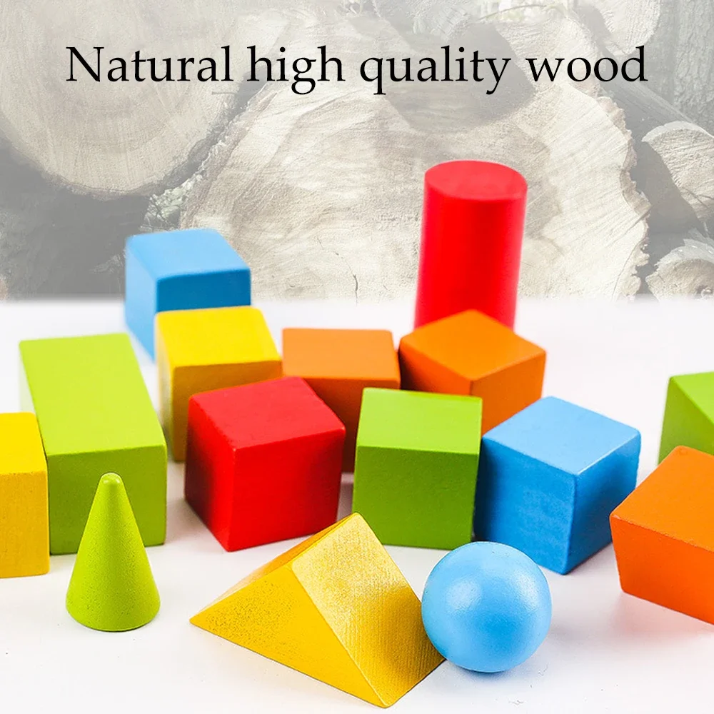Children Three-dimensional Geometry Building Blocks Teaching Aids Kids Toys Gifts Early Learning Shape Mathematics Teaching Aids