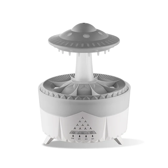 350ml Aroma Air Humidifier Mini Usb Remote Control Raindrop Colorful Light Aromatherapy Room Rain Cloud Aroma Oil  Diffuser 9