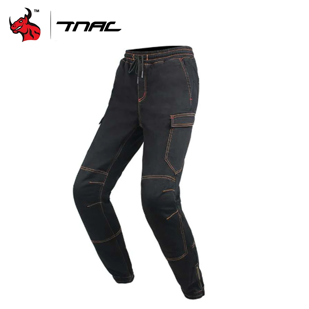 오토바이 라이딩 팬츠 작업 바지 오토바이 낙상 방지 따뜻한 슬림핏 청바지 방풍 사계절 캐주얼