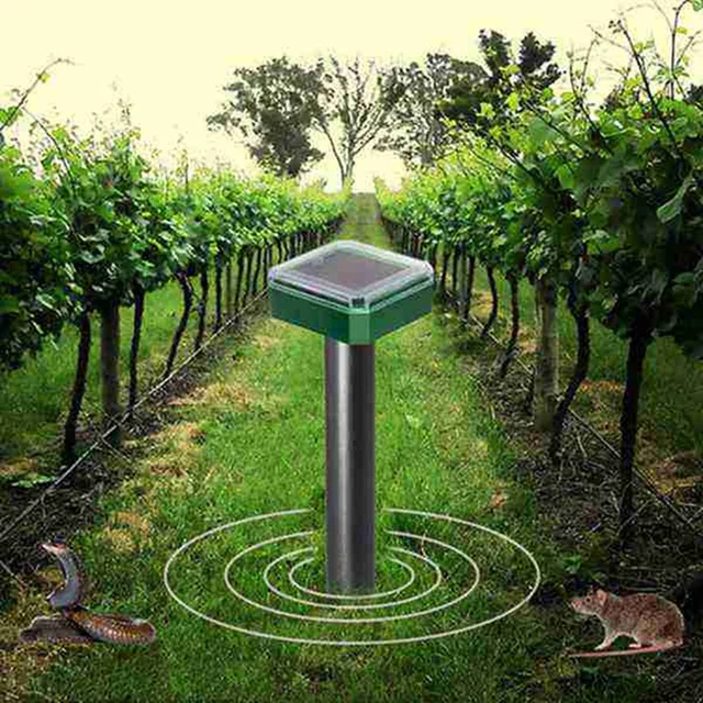 12/8/12 Db Ultrahangos Napenergia -Állatok Vibráció Vízálló Visszatelepítő Móli Elektronikus Kígyó -Visszautasító A Garden Yard Farm Számára - Image 3