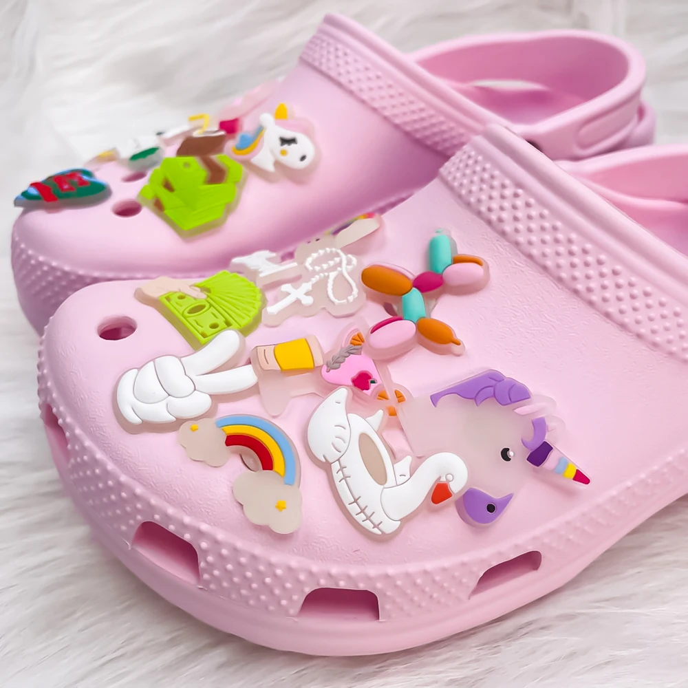 Shoe charms 1pcs luminous charms for sandal accessories glowing in the dark shoe decorations for clogs sandals pins women girls gifts