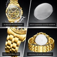 OLEVS 9913 montre pour hommes montre à Quartz classique multifonctionnel montre d'affaires pour hommes 30m étanche boîte lumineuse cadeau 4