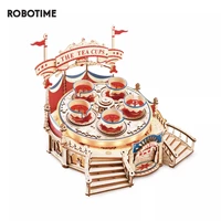 Robotime Rokr Tilt-A-Whirl The Tea Cup Amusement Park Series Building Toy Birthday Xmas Gifts for Kids Children 3D Wooden Puzzle 1