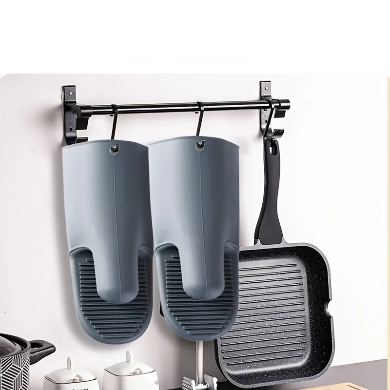 Long Silicone Hand Clip Thickened Oven Microwave Gloves Insulated Pick Up Dish Clip Silicone Gloves