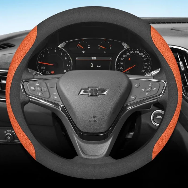 

for Chevrolet Cruze 2009-2014 Aveo 2011-2014 Orlando 2010-2015 Ravon Car Steering Wheel Cover Leather Non-slip Auto Accessories