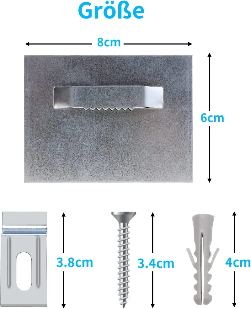 Self adhesive picture mirror holder Hanging Wall Hooks For Photo Frame Holder Clock Mirror Wall Screws Picture Hanger 8 Set