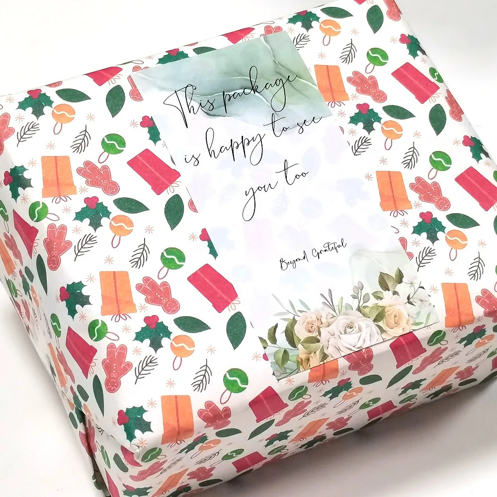 10-50pcs/pack Rectangular "Gift For You" Stickers Thank You Stickers For Small Business Gift Packaging Decor Sealing Labels