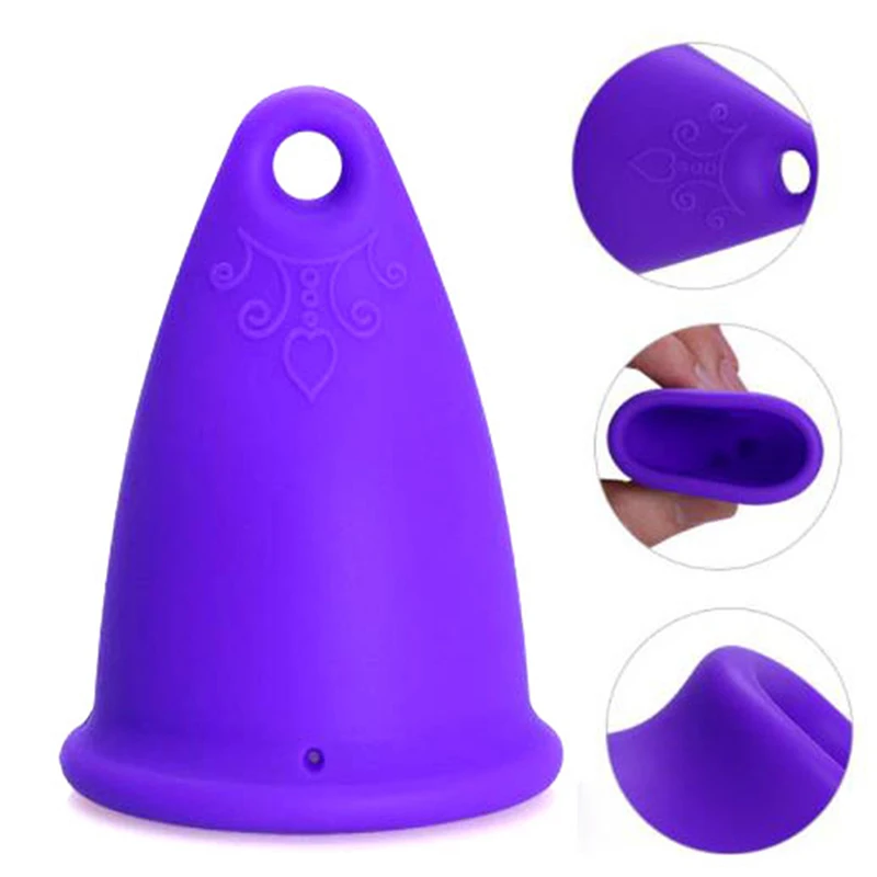 

2 Size Women Cup Medical Grade Silicone Menstrual Cup Feminine Hygiene menstrual Lady Cup Health Care Period Cup