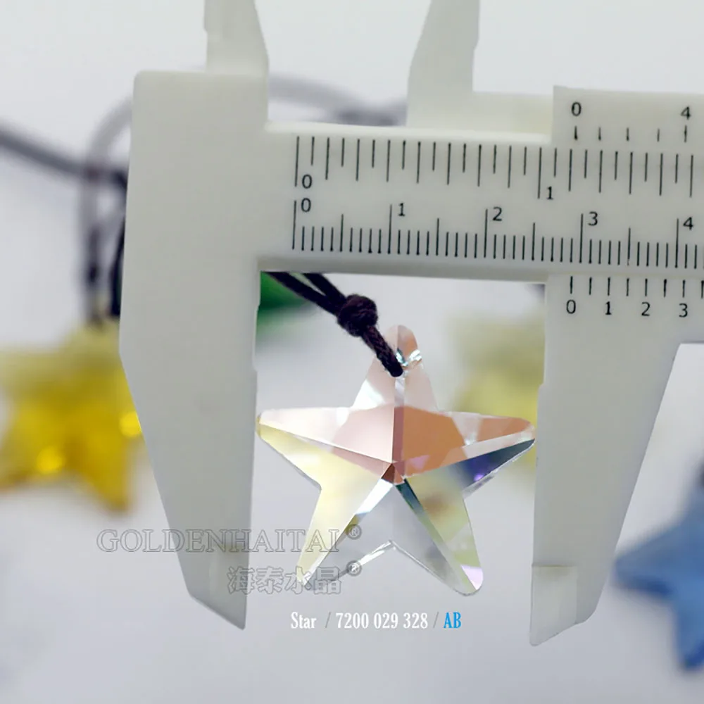 5Pcs 29mm Crystal Star Prisms Suncatcher True Color Maker Hanging Drops Pendant for Window Chandelier Parts DIY Home Decor