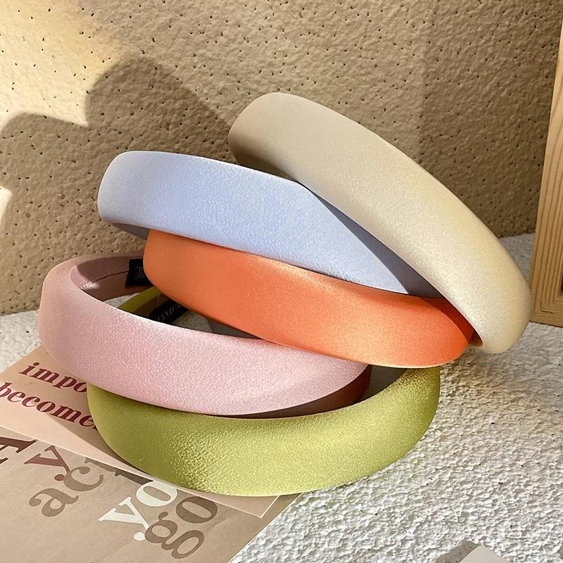 

Super Beautiful Thickened Silk And Satin Headband Spring And Summer Luxury Hair Bands For Ladies Girls Fashion Hair Accessories