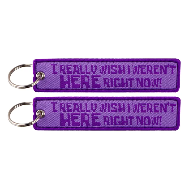 1pcs Computer Pop-up Window Quotes Embroidered Keys Tag Keychains For Motorcycles Backpack Fashion Key Ring Accessories Gifts - Image 43