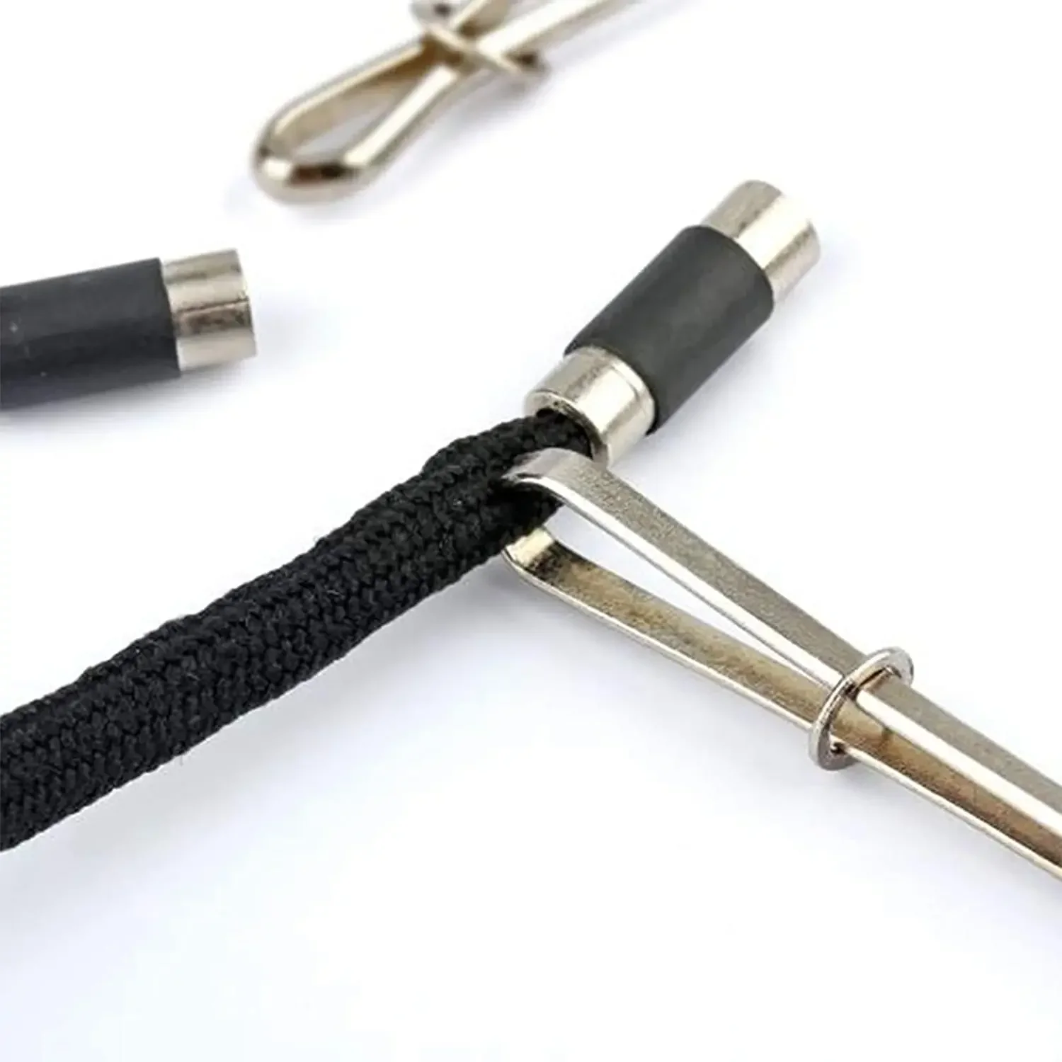 Stainless Steel sewing clips garment clips clothes clips Garment Clips Sewing DIY Tools Elastic Band Tape Punch Cross Stitch Threader Wear Rope Elastic Clamp 2Pcs